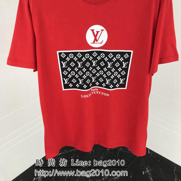 Lv路易威登 19ss早春新款 方形老花logo 數碼直噴工藝定制原版精梳棉面料 高版本情侶款 ydi2022